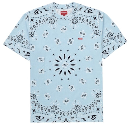 Supreme Small Box Tee Light Blue Bandana Buy Supreme Small Box Tee Light Blue Bandana