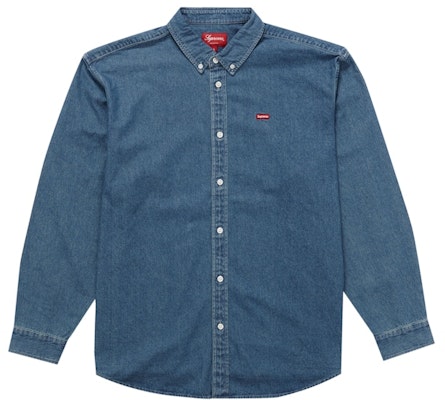 Supreme Small Box Twill Shirt Denim Buy Supreme Small Box Twill Shirt Denim