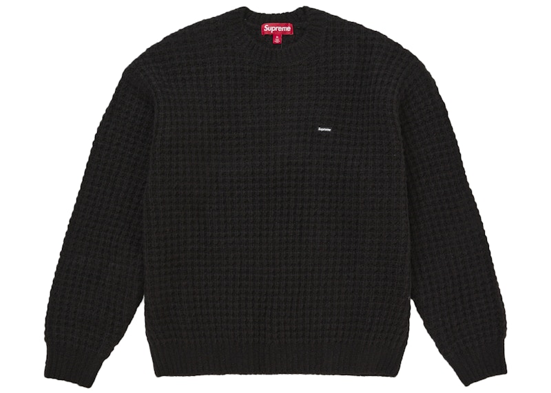 Supreme Small Box Waffle Sweater Black