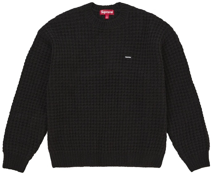 supreme-small-box-waffle-sweater-black