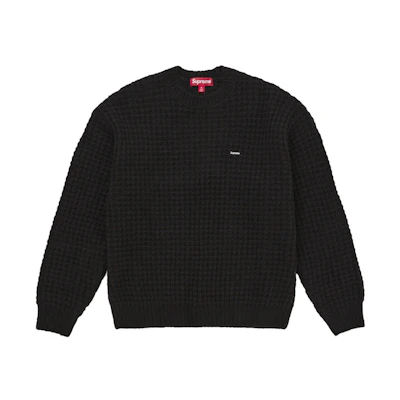 Supreme Small Box Waffle Sweater Black