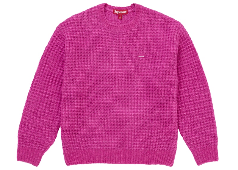 Supreme Small Box Waffle Sweater Pink