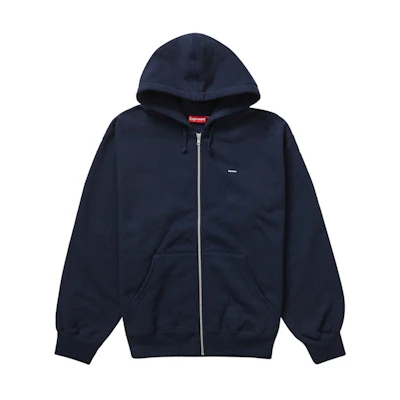 Supreme Small Box Zip Up Hooded Sweatshirt (FW23) Navy