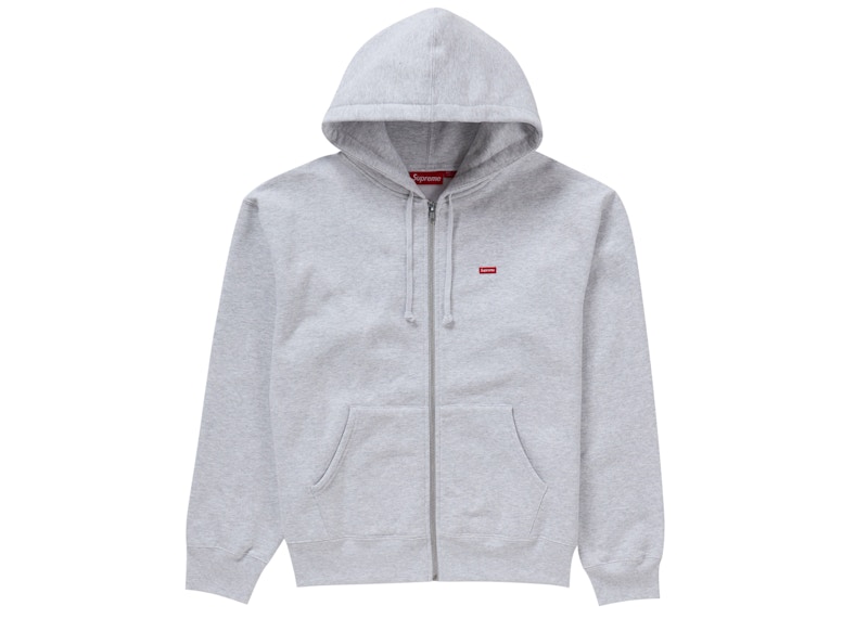 Supreme Small Box Zip Up Hooded Sweatshirt (FW24) Ash Grey