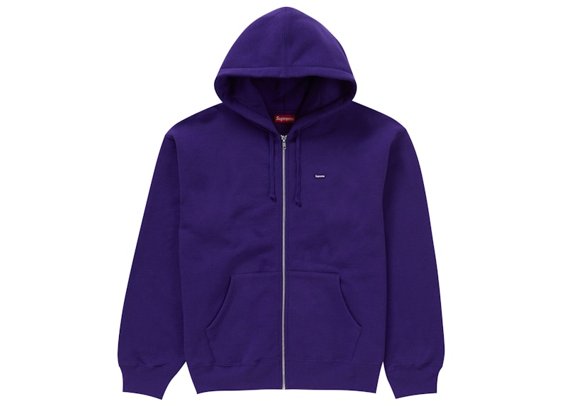 Supreme Small Box Zip Up Hooded Sweatshirt (FW24) Purple