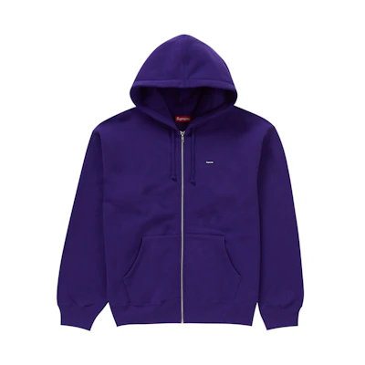 Supreme Small Box Zip Up Hooded Sweatshirt (FW24) Purple