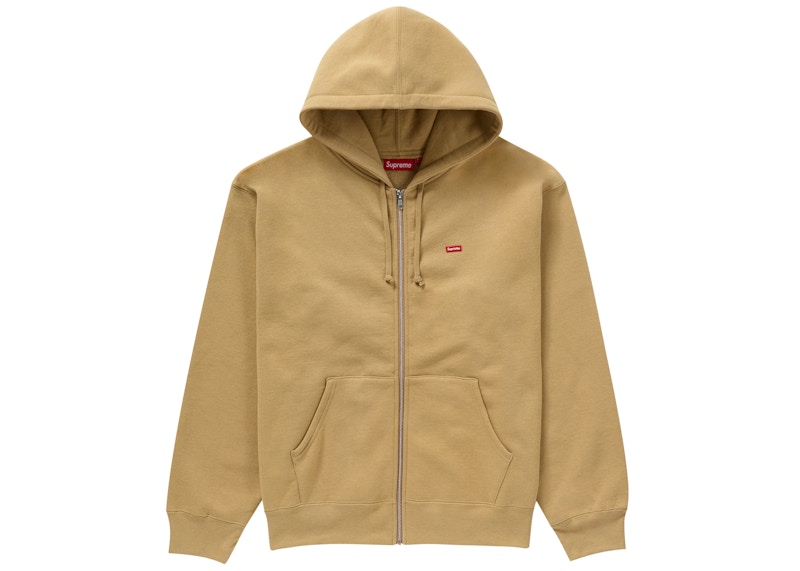 Supreme Small Box Zip Up Hooded Sweatshirt (FW24) Dark Tan