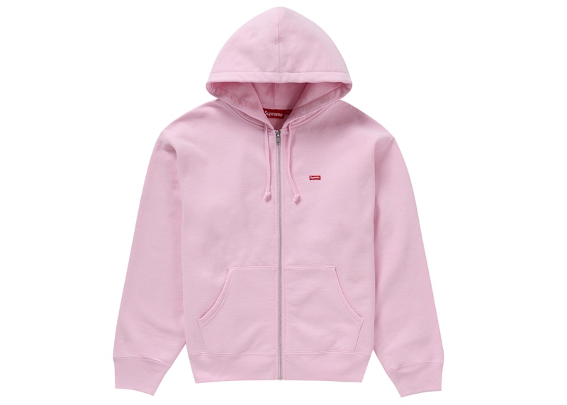 Supreme Small Box Zip Up Hooded Sweatshirt (FW24) Light Pink