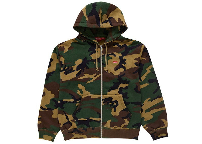 Supreme Small Box Zip Up Hooded Sweatshirt (FW24) Woodland Camo