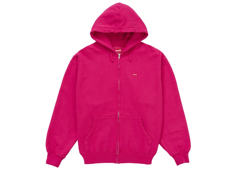 Supreme Small Box Zip Up Hooded Sweatshirt (FW25) Pink