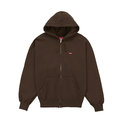 Supreme Small Box Zip Up Hooded Sweatshirt (FW25) Brown