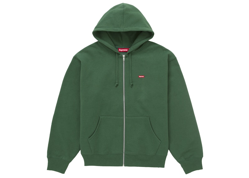 Supreme Small Box Zip Up Hooded Sweatshirt (SS25) Dark Pine