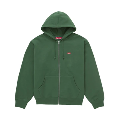 Supreme Small Box Zip Up Hooded Sweatshirt (SS25) Dark Pine