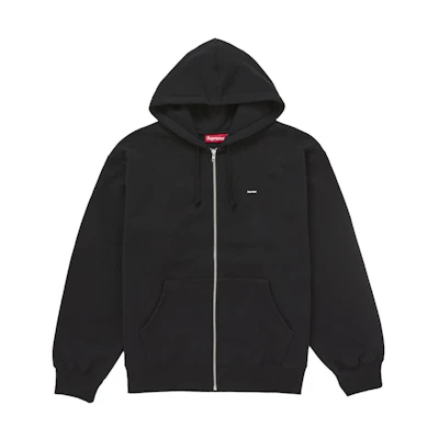 Supreme Small Box Zip Up Hooded Sweatshirt (SS25) Black