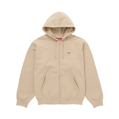 Supreme Small Box Zip Up Hooded Sweatshirt (SS25) Tan