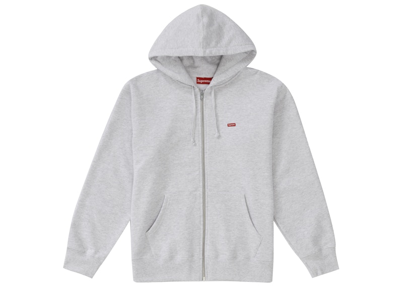 Buy Supremeスモールボックスジップフーディ (アッシュグレー)
