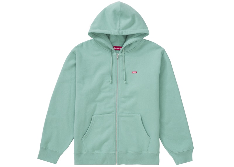 Buy Supreme Small Box Zip Up Hooded Sweatshirt Dusty Aqua