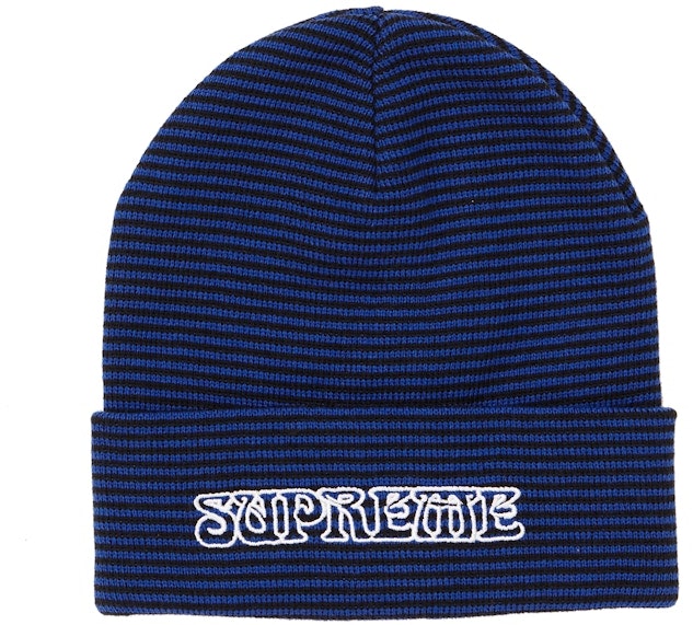 supreme-small-stripe-beanie-royal