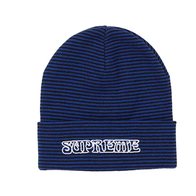 Supreme Small Stripe Beanie Royal
