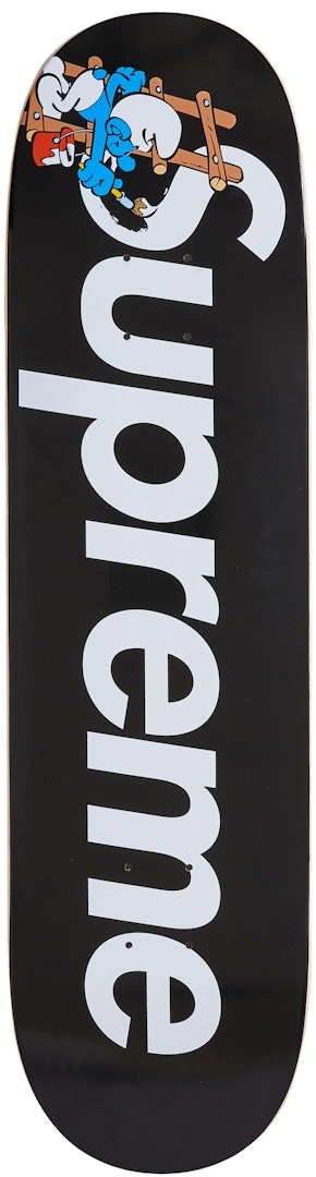supreme-smurfs-skateboard-black