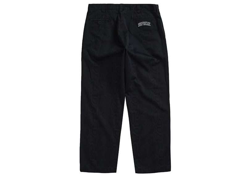 Order Supreme 蛇纹印花工装裤 黑色