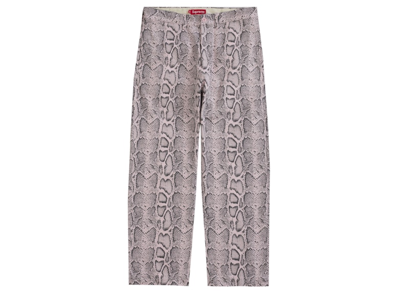 Supreme Snake Print Chino Pant Pale Pink