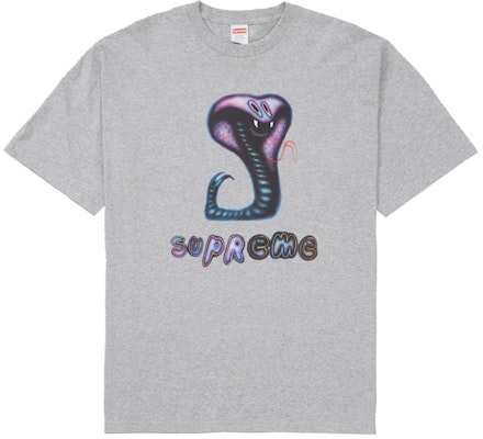 Supreme Snake Tee Heather Grey Buy Supreme Snake Tee Heather Grey