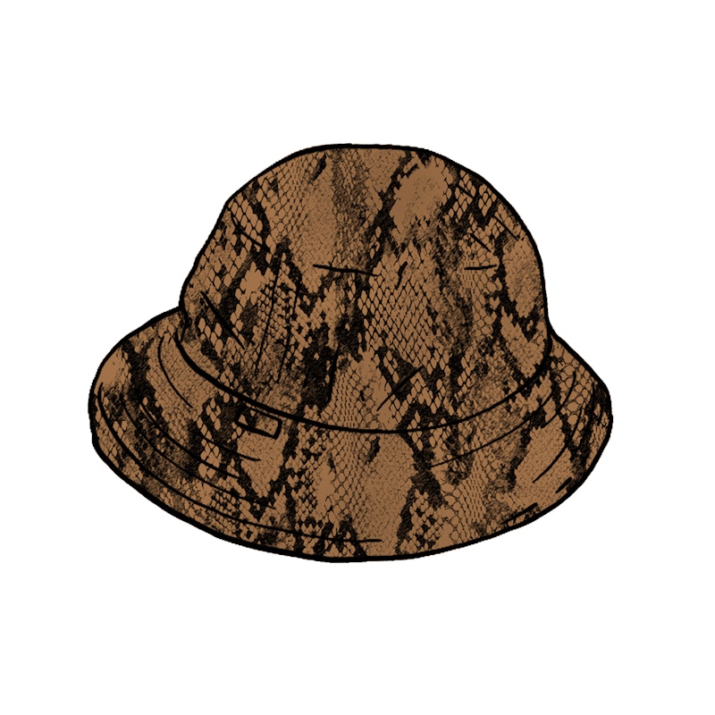 Supreme Snakeskin Corduroy Bell Hat Tan