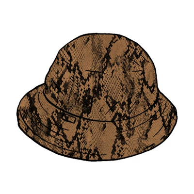 Supreme Snakeskin Corduroy Bell Hat Tan