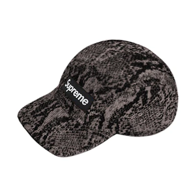 Supreme Snakeskin Corduroy Camp Cap Black