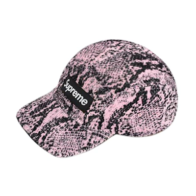 Supreme Snakeskin Corduroy Camp Cap Pink