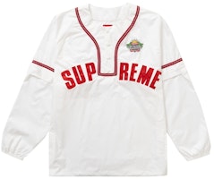 Supreme Snap-Off Sleeve L/S Baseball Top White Supreme Snap-Off Sleeve L/S Baseball Top White
