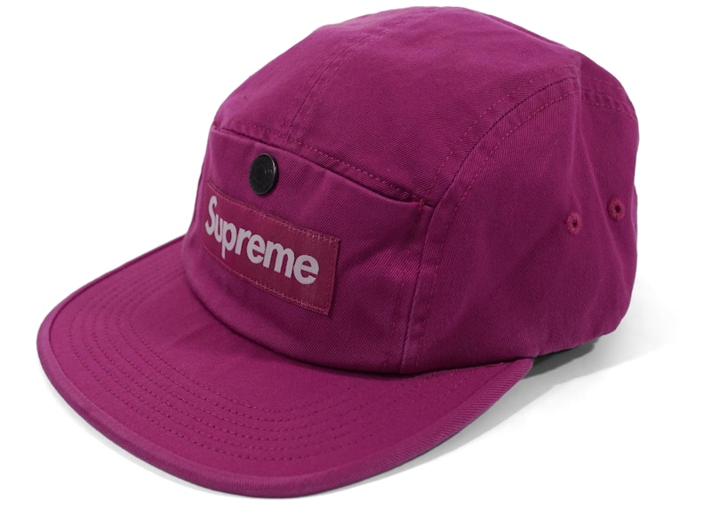Supreme Snap Button Pocket Camp Cap Magenta