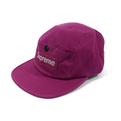 Supreme Snap Button Pocket Camp Cap Magenta