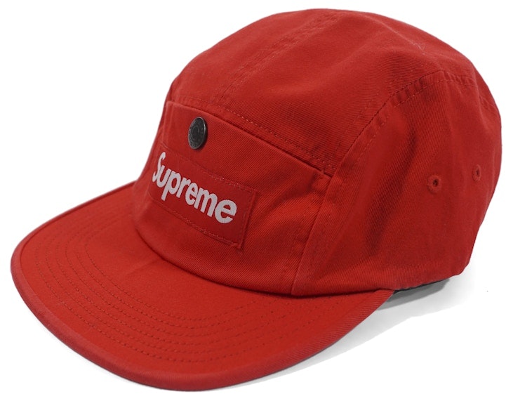 supreme-snap-button-pocket-camp-cap-red