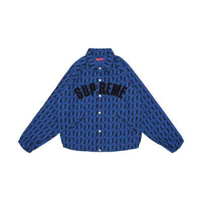 Supreme Snap Front Twill Jacket Blue