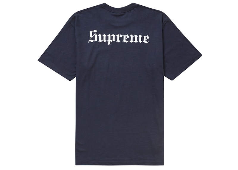 Supreme Snow White Tee Navy 圖 2