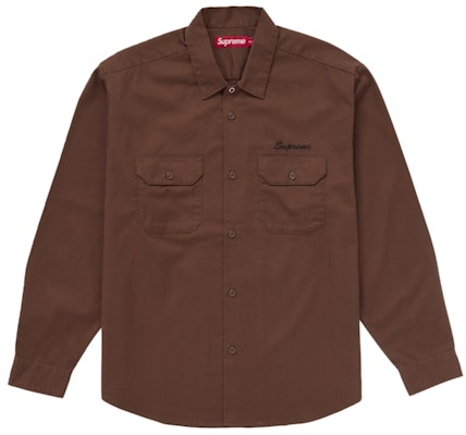 Supreme 雪白工作襯衫 棕色 Order Supreme 雪白工作襯衫 棕色
