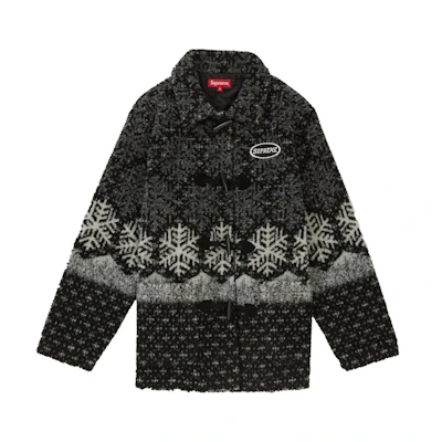 Supreme Snowflake Toggle Fleece Jacket Black