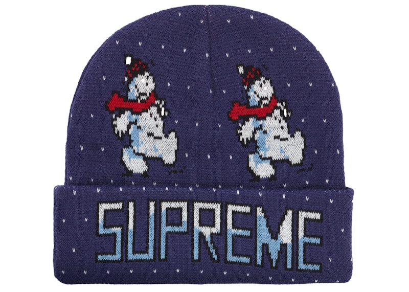 Supreme Snowman Beanie Light Navy