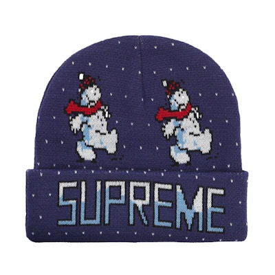 Supreme Snowman Beanie Light Navy