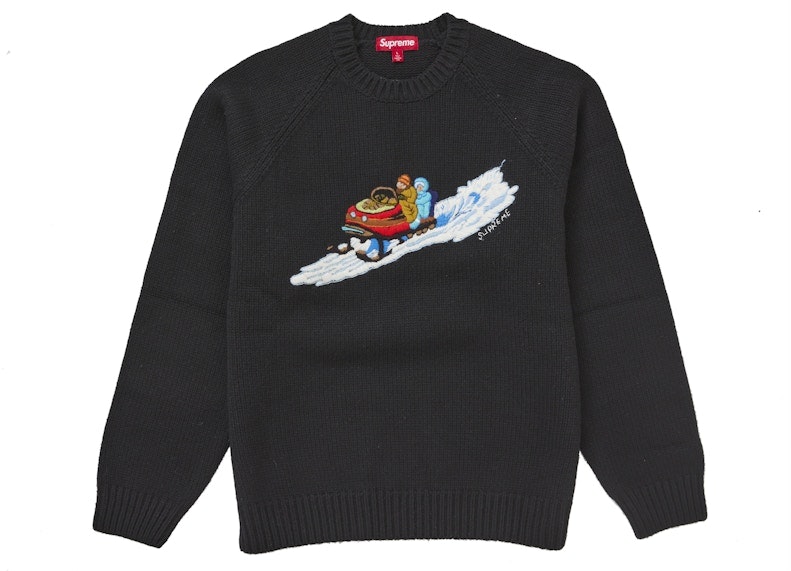 supreme-snowmobile-sweater-black