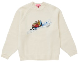 Supreme Snowmobile Sweater White Supreme Snowmobile Sweater White