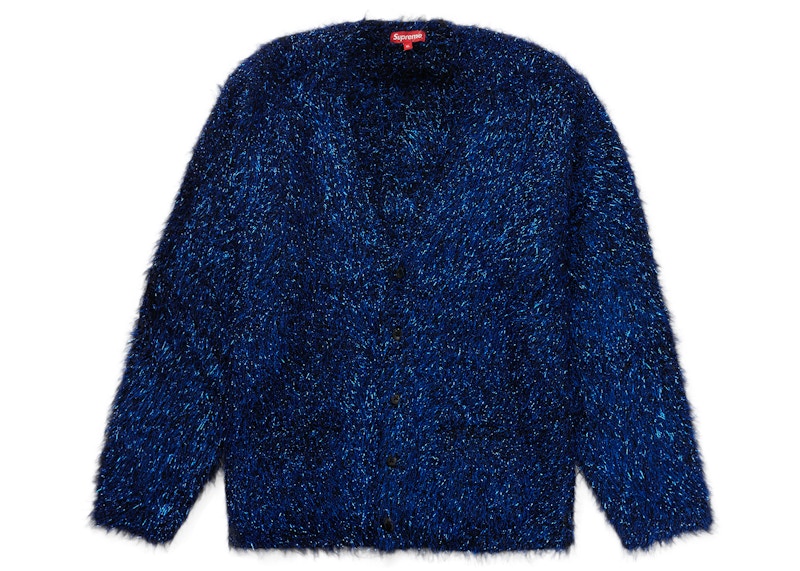 Buy Supreme Faux Fur Zip Up Cardigan Blue - Novelship