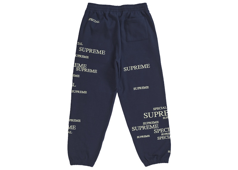 Order Supreme 特別款深藍色運動長褲