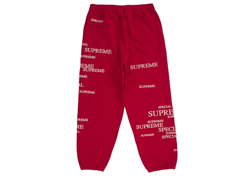 Order Supreme 特別版紅色休閒褲