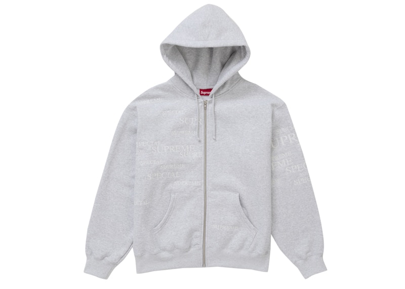 Supreme Special Zip Up Hooded Sweatshirt Ash Grey
