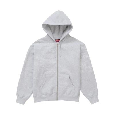 Supreme Special Zip Up Hooded Sweatshirt Ash Grey