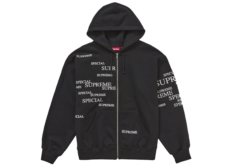 Supreme Special Zip Up Hooded Sweatshirt Black