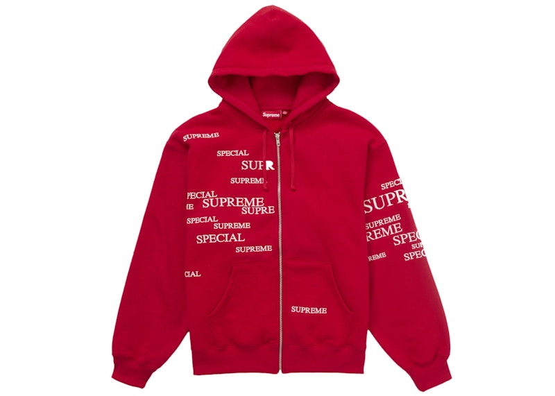 Supreme Special Zip Up Hooded Sweatshirt Red